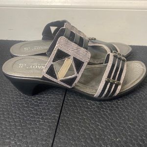 NAOT black slip on heel sandal size 41